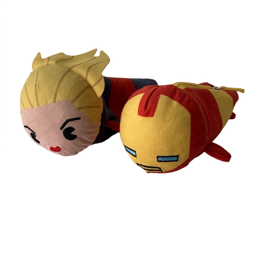 Set - Yoobi X Marvel Iron Man Captain Marvel Pencil Case Storage Pouches School